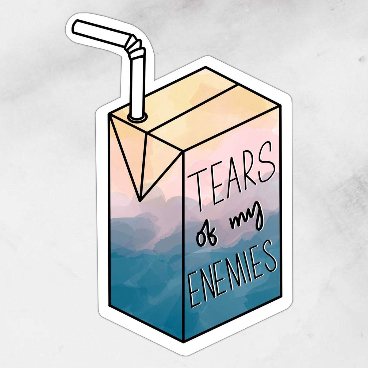 Tears of My Enemies Juice Box | Sticker