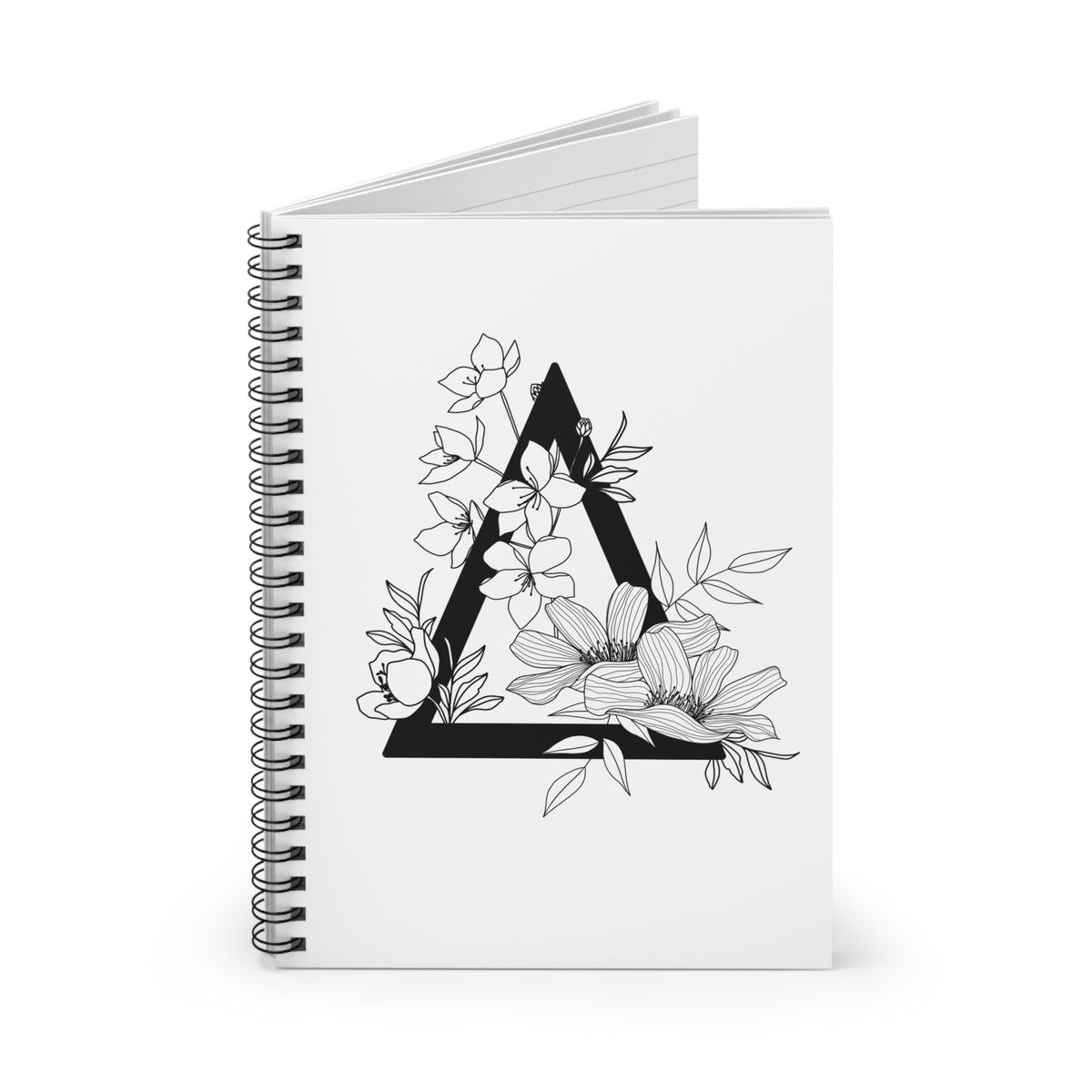 Floral Triangle Spiral Notebook