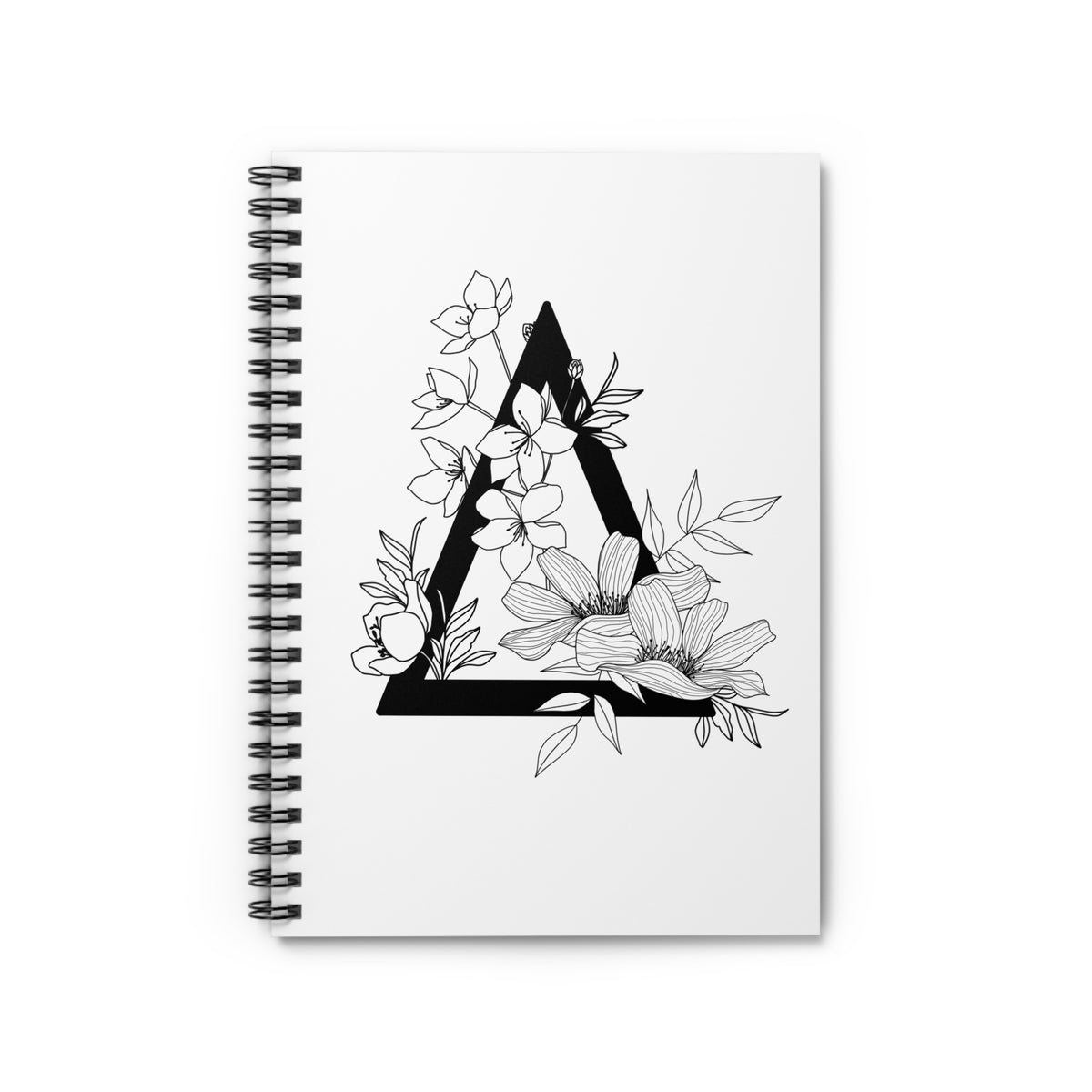 Floral Triangle Spiral Notebook
