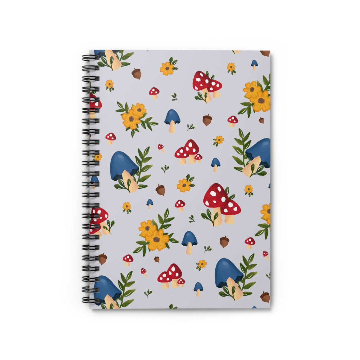 Mushroom Floral Spiral Notebook