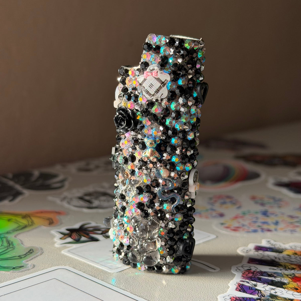 Custom Bedazzled Lighter Case | Made to Order Rhinestone Case | Pick Your Color