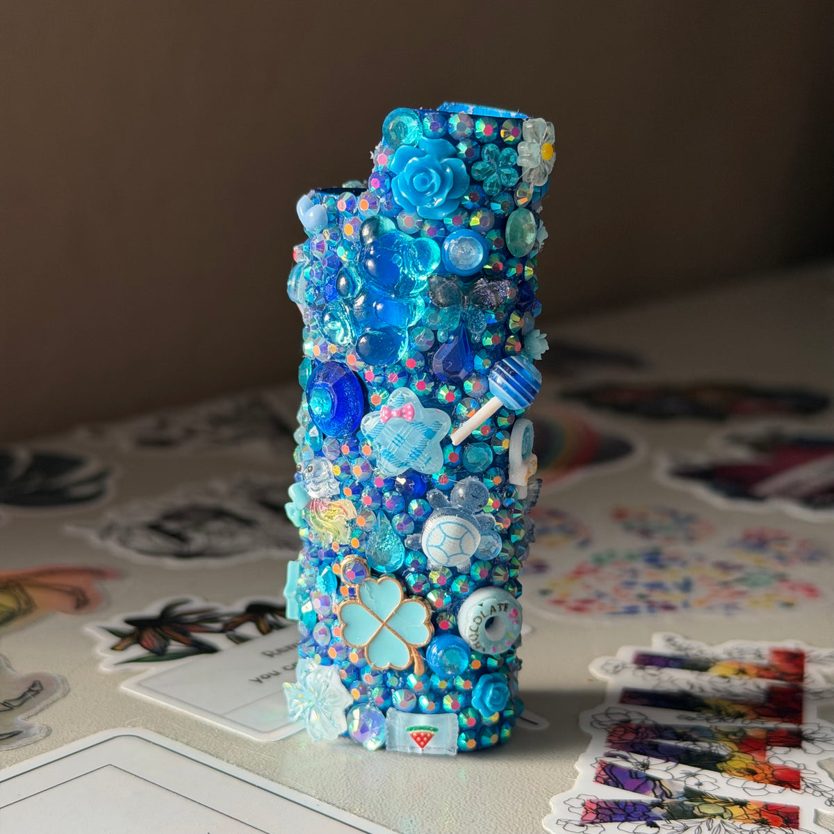 Custom Bedazzled Lighter Case | Made to Order Rhinestone Case | Pick Your Color
