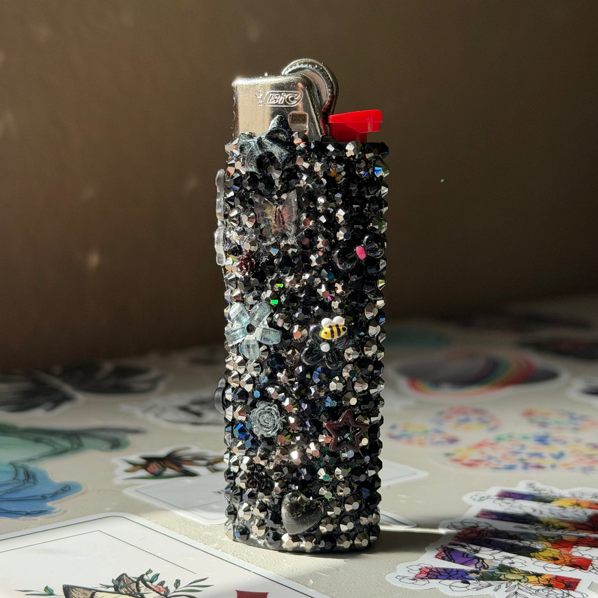 Custom Bedazzled BIC Lighter | Made to Order Rhinestone Lighter | Pick Your Color