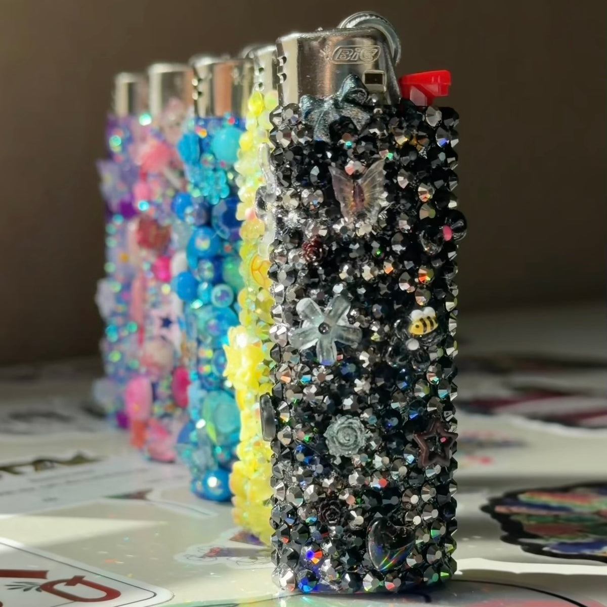 Custom Bedazzled BIC Lighter | Made to Order Rhinestone Lighter | Pick Your Color