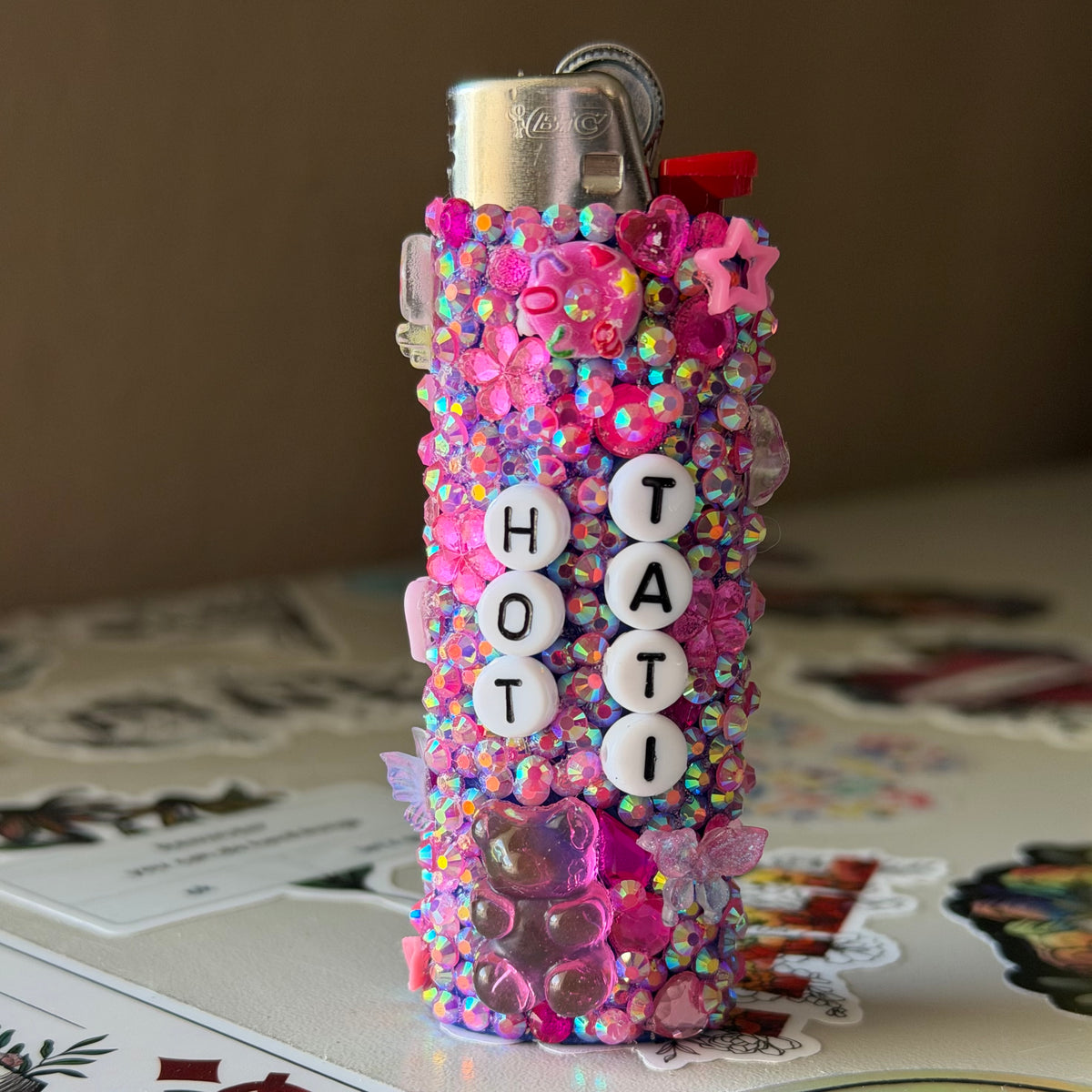 Custom Bedazzled BIC Lighter | Made to Order Rhinestone Lighter | Pick Your Color