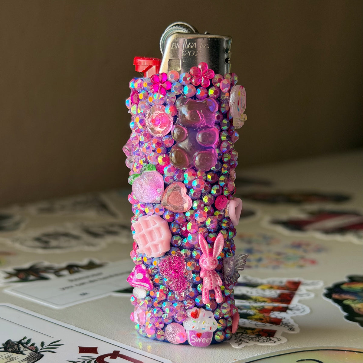 Custom Bedazzled BIC Lighter | Made to Order Rhinestone Lighter | Pick Your Color