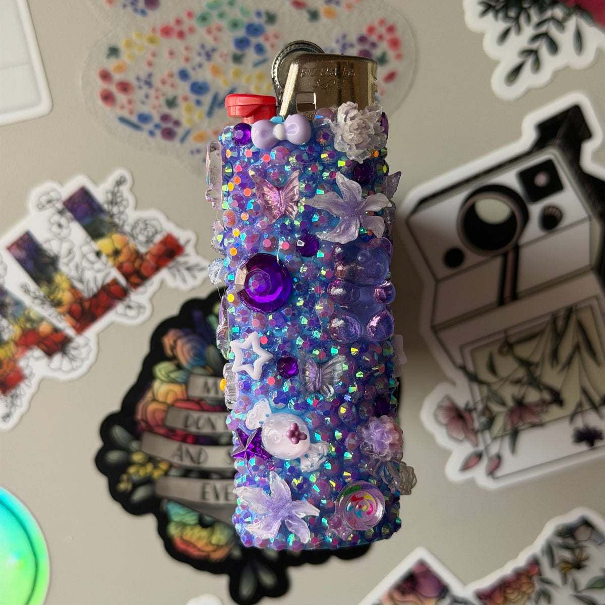 Custom Bedazzled BIC Lighter | Made to Order Rhinestone Lighter | Pick Your Color