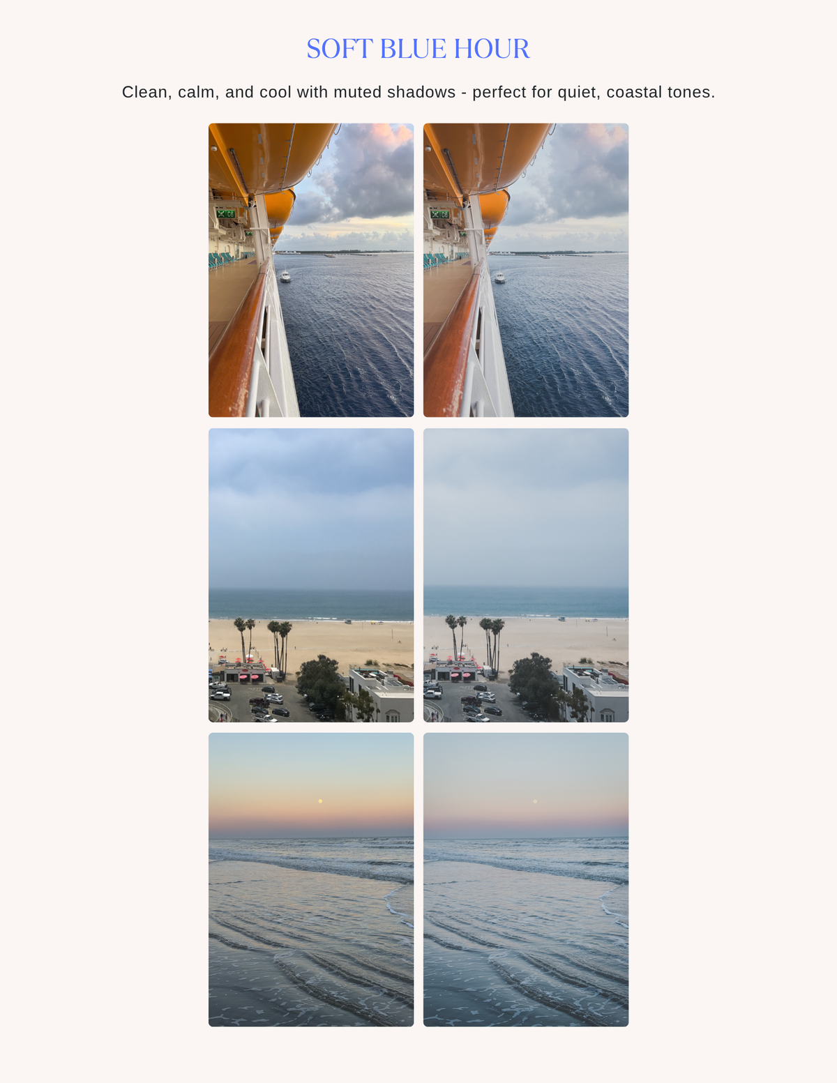 Soft Blue Hour Mobile Preset